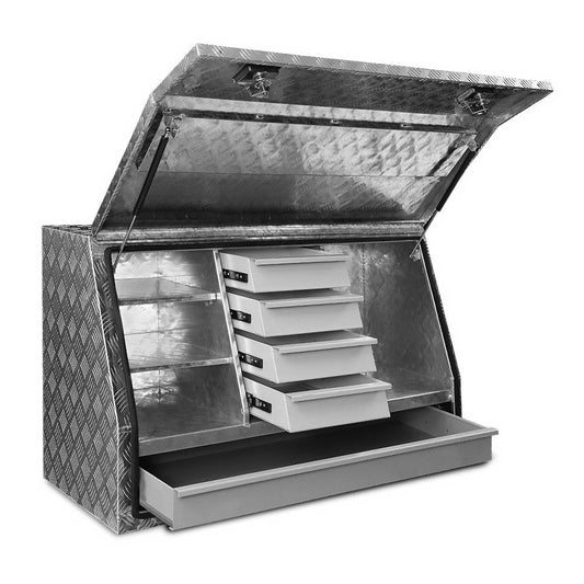 Giantz Aluminium Toolbox Generator Tool Box Drawers Truck Canopy