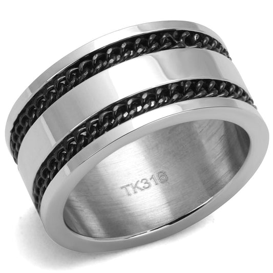 Men Stainless Steel Epoxy Rings TK2927