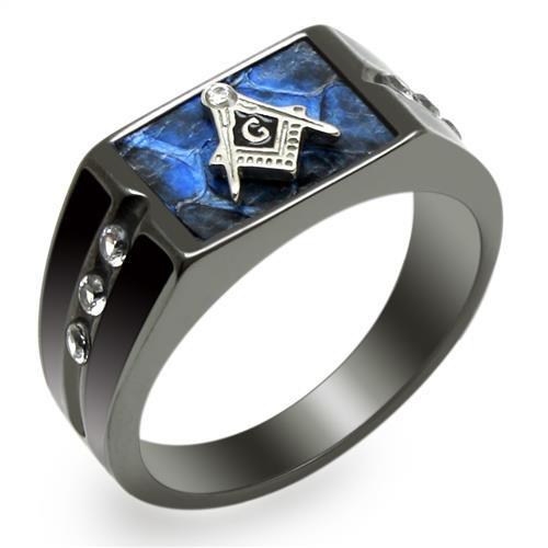 Men Stainless Steel Cubic Zirconia Rings TK3116