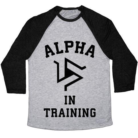 ALPHA IN TRAINING UNISEX TRI-BLEND BASEBALL TEE