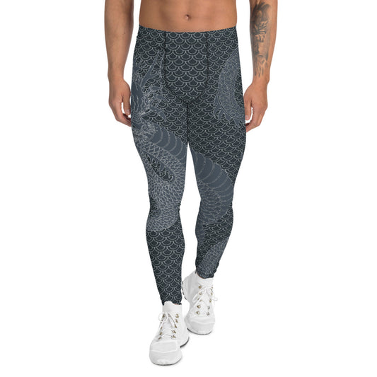 Dragon Leggings for Men Gunmetal Gray