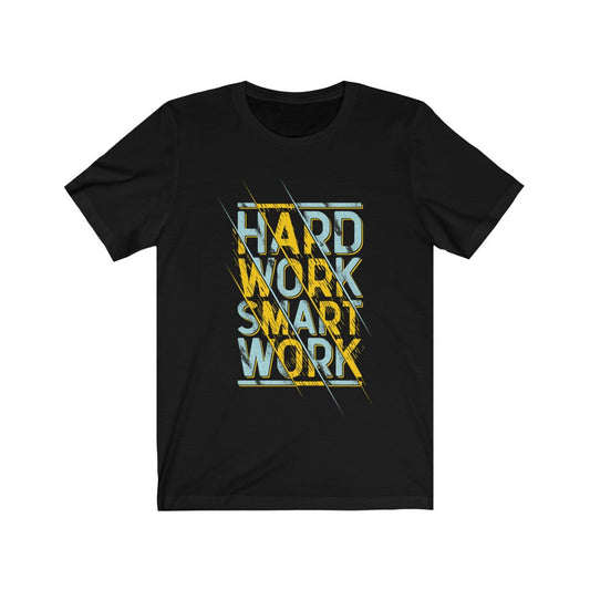 Hard Work Smart Work Lettering T-Shirt