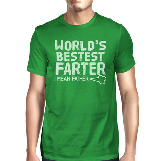 World's Bestest Farter Mens Green Round Neck